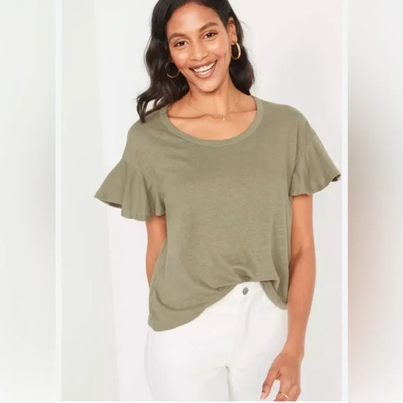 Old Navy - linen blend tee NWT - Picture 1 of 2
